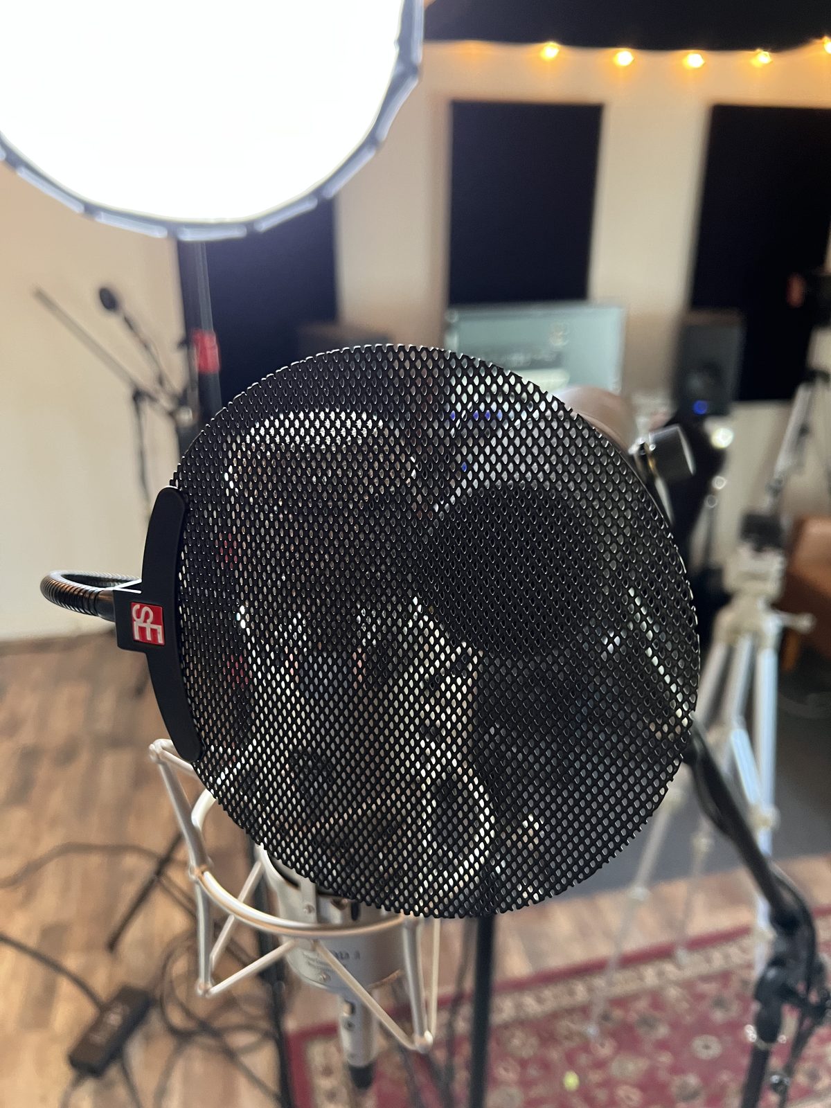 Studio microphone close-up